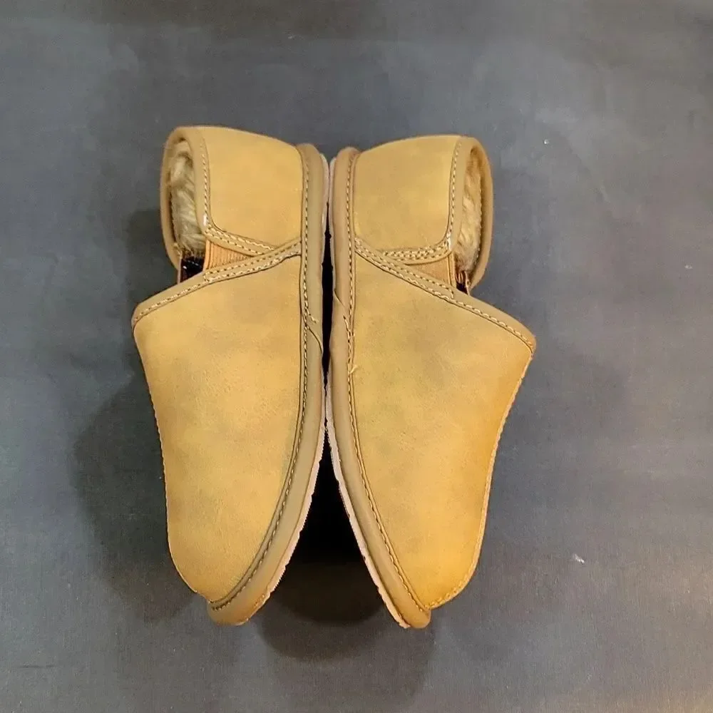 BRAND NEW PERRY ELLIS ROUND-TOE FAUX FUR INSOLE KIDS SLIPPERS